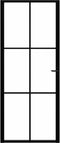 vidaXL - Binnendeur - 83x201,5 - cm - ESG-glas - en - aluminium - zwart