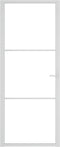 vidaXL - Binnendeur - 83x201,5 - cm - ESG-glas - en - aluminium - wit