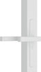 vidaXL - Binnendeur - 83x201,5 - cm - ESG-glas - en - aluminium - wit