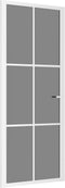 vidaXL - Binnendeur - 83x201,5 - cm - ESG-glas - en - aluminium - wit