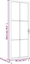 vidaXL - Binnendeur - 83x201,5 - cm - matglas - en - aluminium - wit