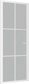 vidaXL - Binnendeur - 83x201,5 - cm - matglas - en - aluminium - wit