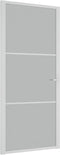 vidaXL - Binnendeur - 93x201,5 - cm - matglas - en - aluminium - wit