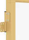 vidaXL - Binnendeur - smal - 76x201,5 - cm - gehard - glas - en - aluminium - goudkleur