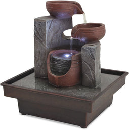 vidaXL - Binnenfontein - met - LED-verlichting - polyresin