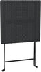 vidaXL - Bistroset - inklapbaar - 3 - st - poly - rattan - zwart