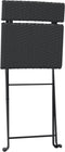vidaXL - Bistroset - inklapbaar - 3 - st - poly - rattan - zwart