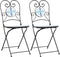 vidaXL - Bistrostoelen - 2 - st - inklapbaar - keramiek - blauw - en - wit