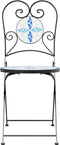 vidaXL - Bistrostoelen - 2 - st - inklapbaar - keramiek - blauw - en - wit