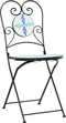 vidaXL - Bistrostoelen - 2 - st - inklapbaar - keramiek - blauw - en - wit