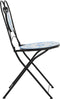 vidaXL - Bistrostoelen - 2 - st - inklapbaar - keramiek - blauw - en - wit