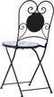 vidaXL - Bistrostoelen - 2 - st - inklapbaar - keramiek - blauw - en - wit