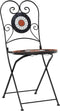 vidaXL - Bistrostoelen - 2 - st - inklapbaar - keramiek - terracottakleurig - en - wit