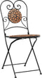 vidaXL - Bistrostoelen - 2 - st - inklapbaar - keramiek - terracottakleurig