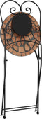 vidaXL - Bistrostoelen - 2 - st - inklapbaar - keramiek - terracottakleurig