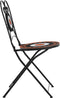 vidaXL - Bistrostoelen - 2 - st - inklapbaar - keramiek - terracottakleurig - en - wit