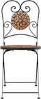 vidaXL - Bistrostoelen - 2 - st - inklapbaar - keramiek - terracottakleurig