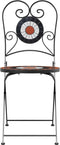 vidaXL - Bistrostoelen - 2 - st - inklapbaar - keramiek - terracottakleurig - en - wit