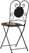 vidaXL - Bistrostoelen - 2 - st - inklapbaar - keramiek - terracottakleurig - en - wit