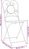 vidaXL - Bistrostoelen - 2 - st - inklapbaar - keramiek - terracottakleurig - en - wit