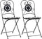 vidaXL - Bistrostoelen - 2 - st - inklapbaar - keramiek - zwart - en - wit