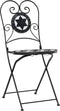 vidaXL - Bistrostoelen - 2 - st - inklapbaar - keramiek - zwart - en - wit