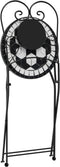 vidaXL - Bistrostoelen - 2 - st - inklapbaar - keramiek - zwart - en - wit