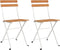 vidaXL - Bistrostoelen - 2 - st - inklapbaar - massief - acaciahout - en - staal