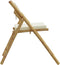 vidaXL - Bistrostoelen - 2 - st - inklapbaar - met - kussens - bamboe - crèmewit