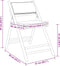 vidaXL - Bistrostoelen - 2 - st - inklapbaar - met - kussens - bamboe - crèmewit
