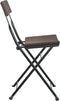 vidaXL - Bistrostoelen - 2 - st - inklapbaar - poly - rattan - en - staal - bruin