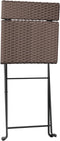 vidaXL - Bistrostoelen - 2 - st - inklapbaar - poly - rattan - en - staal - bruin
