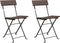 vidaXL - Bistrostoelen - 2 - st - inklapbaar - poly - rattan - en - staal - bruin