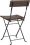 vidaXL - Bistrostoelen - 2 - st - inklapbaar - poly - rattan - en - staal - bruin