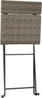 vidaXL - Bistrostoelen - 2 - st - inklapbaar - poly - rattan - en - staal - grijs