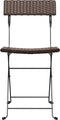 vidaXL - Bistrostoelen - 2 - st - inklapbaar - poly - rattan - en - staal - bruin