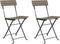 vidaXL - Bistrostoelen - 2 - st - inklapbaar - poly - rattan - en - staal - grijs