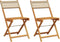 vidaXL - Bistrostoelen - 2 - st - massief - acaciahout - en - poly - rattan - beige
