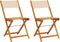 vidaXL - Bistrostoelen - 2 - st - massief - acaciahout - en - stof - beige