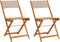 vidaXL - Bistrostoelen - 2 - st - massief - acaciahout - en - stof - taupe
