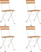 vidaXL - Bistrostoelen - 4 - st - inklapbaar - massief - acaciahout - en - staal