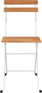 vidaXL - Bistrostoelen - 4 - st - inklapbaar - massief - acaciahout - en - staal
