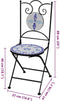 vidaXL - Bistrostoelen - inklapbaar - 2 - st - keramiek - blauw - en - wit