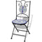 vidaXL - Bistrostoelen - inklapbaar - 2 - st - keramiek - blauw - en - wit