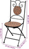 vidaXL - Bistrostoelen - inklapbaar - 2 - st - keramiek - terracottakleurig