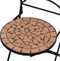 vidaXL - Bistrostoelen - inklapbaar - 2 - st - keramiek - terracottakleurig