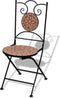 vidaXL - Bistrostoelen - inklapbaar - 2 - st - keramiek - terracottakleurig