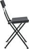 vidaXL - Bistrostoelen - inklapbaar - 2 - st - poly - rattan - en - staal - zwart