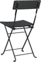 vidaXL - Bistrostoelen - inklapbaar - 2 - st - poly - rattan - en - staal - zwart