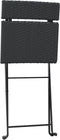 vidaXL - Bistrostoelen - inklapbaar - 2 - st - poly - rattan - en - staal - zwart